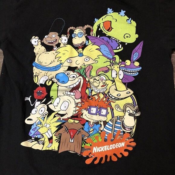Nickelodeon T Shirt Ren Stimpy CatDog Angry Beavers Rugrats Monkey SZ M Unisex - Picture 2 of 6